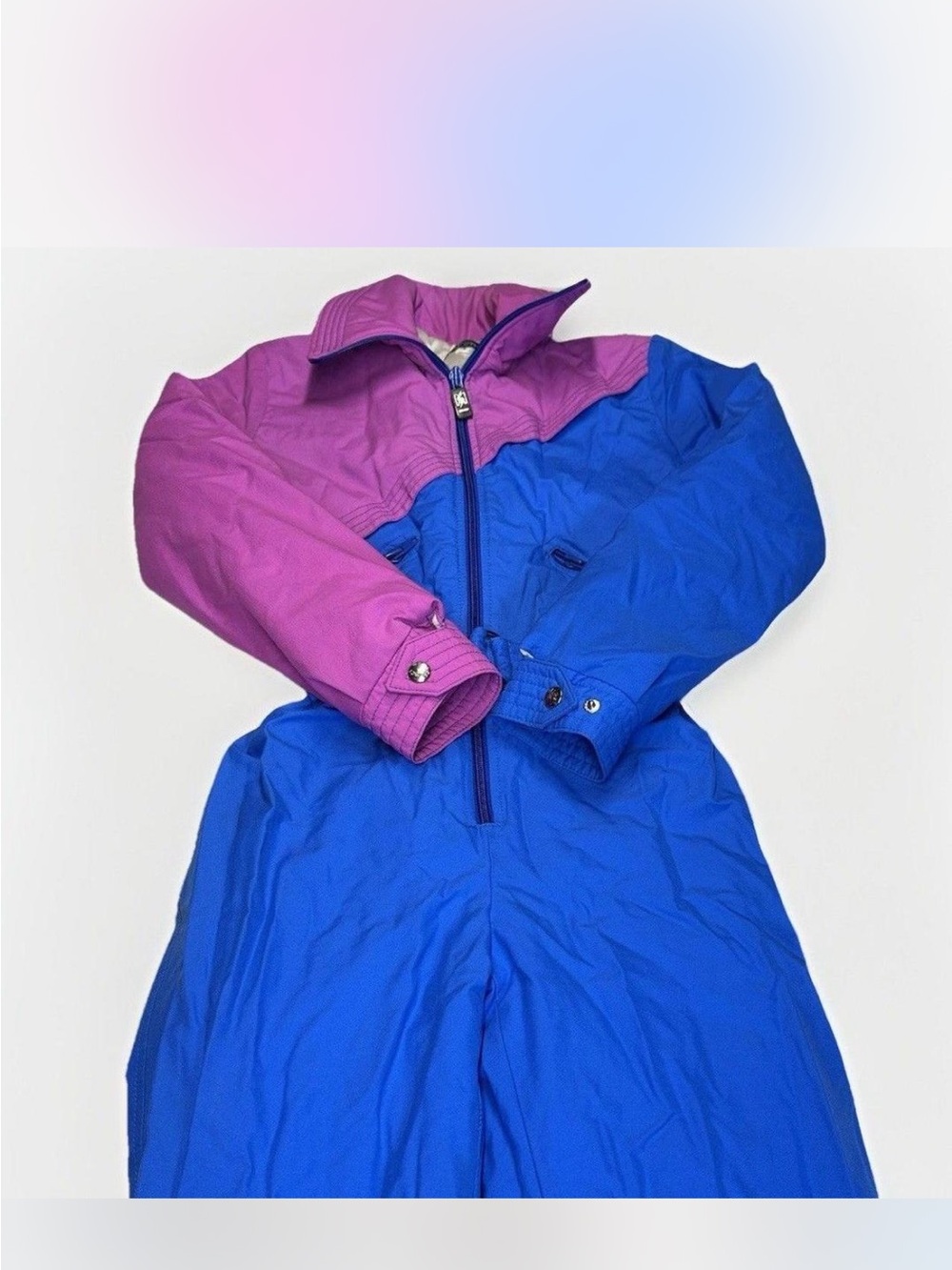 Colorblock Blue & Magenta Ski Suit